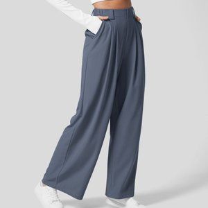 Halara High Waisted Wide Leg Palazzo Waffle Casual Pants